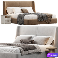 Echo Bed by Domkapa 3D Model Corona