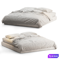 Bed sheets 3D Model Vray, Corona