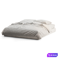 Bed sheets 3D Model Vray, Corona