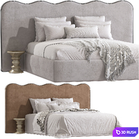 Double bed No. 205. 3D Model Vray, Corona