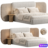 Margem Bed by Stylish Club 3D Model Corona