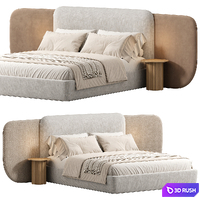 Margem Bed by Stylish Club 3D Model Corona