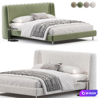 Double Bed Letti Eings Bed Gobbosalotti 3D Model Corona