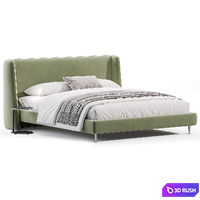 Double Bed Letti Eings Bed Gobbosalotti 3D Model Corona