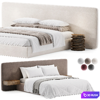 Finn prices Modern bed 3D Model Corona