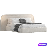 Luca Bed 3D Model Vray, Corona