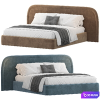 Luca Bed 3D Model Vray, Corona