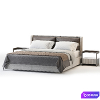 Domkapa Kelsi Bed 3D Model Vray, Corona