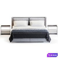 Domkapa Kelsi Bed 3D Model Vray, Corona