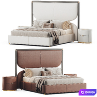Bohemian Bed Rugiano 3D Model Corona
