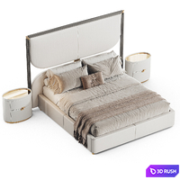 Bohemian Bed Rugiano 3D Model Corona