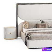 Bohemian Bed Rugiano 3D Model Corona