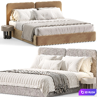 Vilena 180 Bed by Divan 3D Model Corona