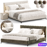 Andersen Bed by Minotti 3D Model Corona