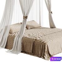 Canopy Bed 3D Model Corona