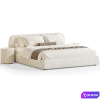 Double bed BELIZE 3D Model Vray, Corona