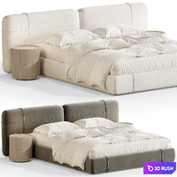 Bed Unit by Luzaro 01 3D Model Vray, Corona