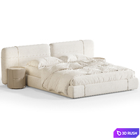 Bed Unit by Luzaro 01 3D Model Vray, Corona