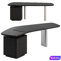 Poliform Adrien Desk 3D Model Vray, Corona