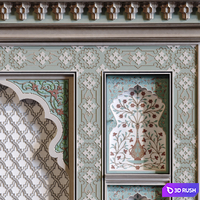Islamic arabic arch element set 600 3D Model Vray, Corona