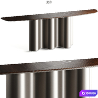Cattelan NETTUNO Wood Metal Console 3D Model Vray, Corona