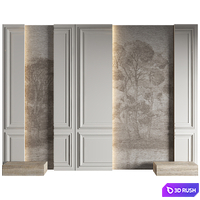Wall Panel Decor 439 3D Model Vray, Corona