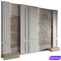 Wall Panel Decor 439 3D Model Vray, Corona