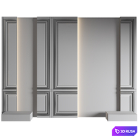 Wall Panel Decor 439 3D Model Vray, Corona
