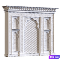 Islamic arabic arch element set 600 3D Model Vray, Corona