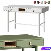 Binker desk 3D Model Vray, Corona