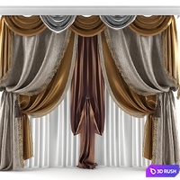 Curtain 3D Model Vray