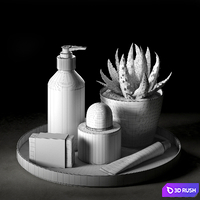 Decorative set 003 3D Model Vray