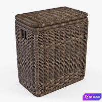 Laundry basket 008 / brown color 3D Model Vray