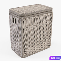 Laundry basket 008 / brown color 3D Model Vray