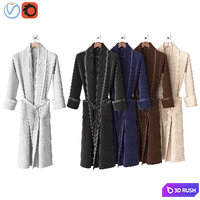 Bathrobe colors 3D Model Vray, Corona