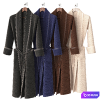 Bathrobe colors 3D Model Vray, Corona