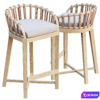 AVE Malawi Tub Barstool 3D Model Vray, Corona