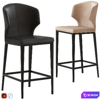 Coco Republic Franco Stool 3D Model Vray, Corona