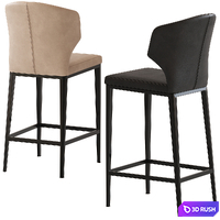 Coco Republic Franco Stool 3D Model Vray, Corona