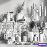 Bathroom decor 3D Model Vray, Corona