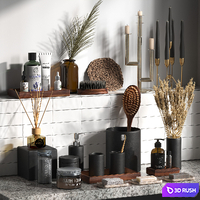 Bathroom decor 3D Model Vray, Corona