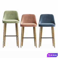 Adima Barstool. Counter stool torre 3D Model Vray, Corona