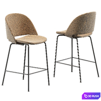 Bontempi Polo barstool covered 3D Model Vray
