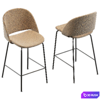 Bontempi Polo barstool covered 3D Model Vray