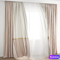 Curtain 278 / Wind blowing effect 4 3D Model Vray