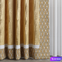 Set of curtains 110 3D Model Vray, Corona