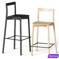 Gemla Nordic Bar Chair 3D Model Vray, Corona