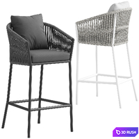 Coco Republic Catalina Outdoor Barstool 3D Model Vray, Corona