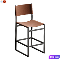 Hardy Leather Bar &amp; Counter Stools 3D Model Vray, Corona