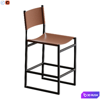 Hardy Leather Bar &amp; Counter Stools 3D Model Vray, Corona